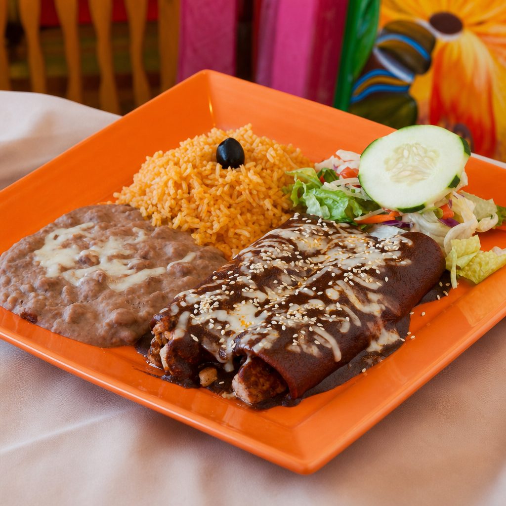 Enchiladas De Mole.