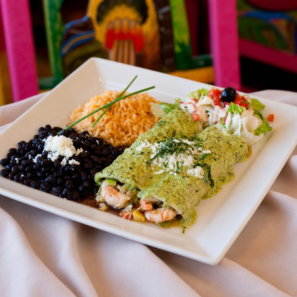 Shrimp & Crab Enchiladas.