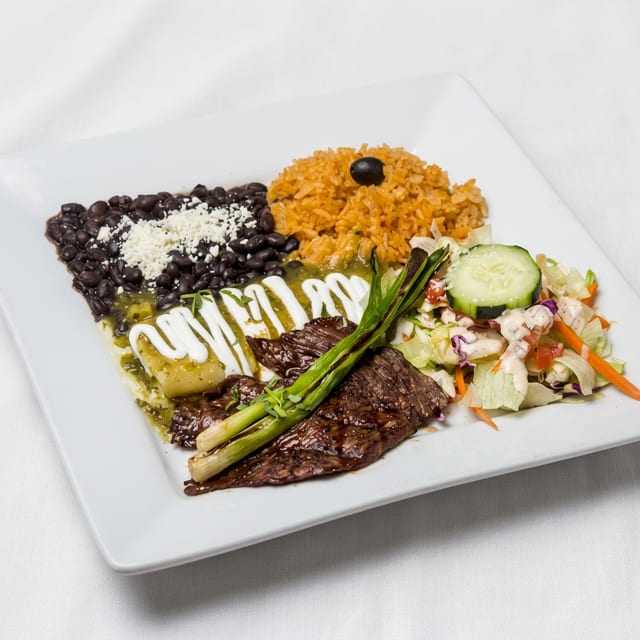 Enchiladas Suiza & Steak.