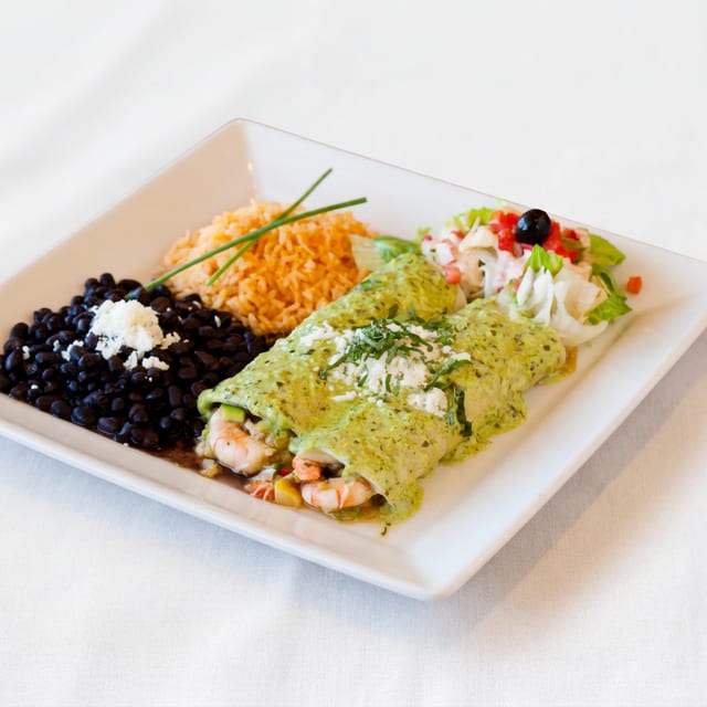 Shrimp and Crab Enchiladas.