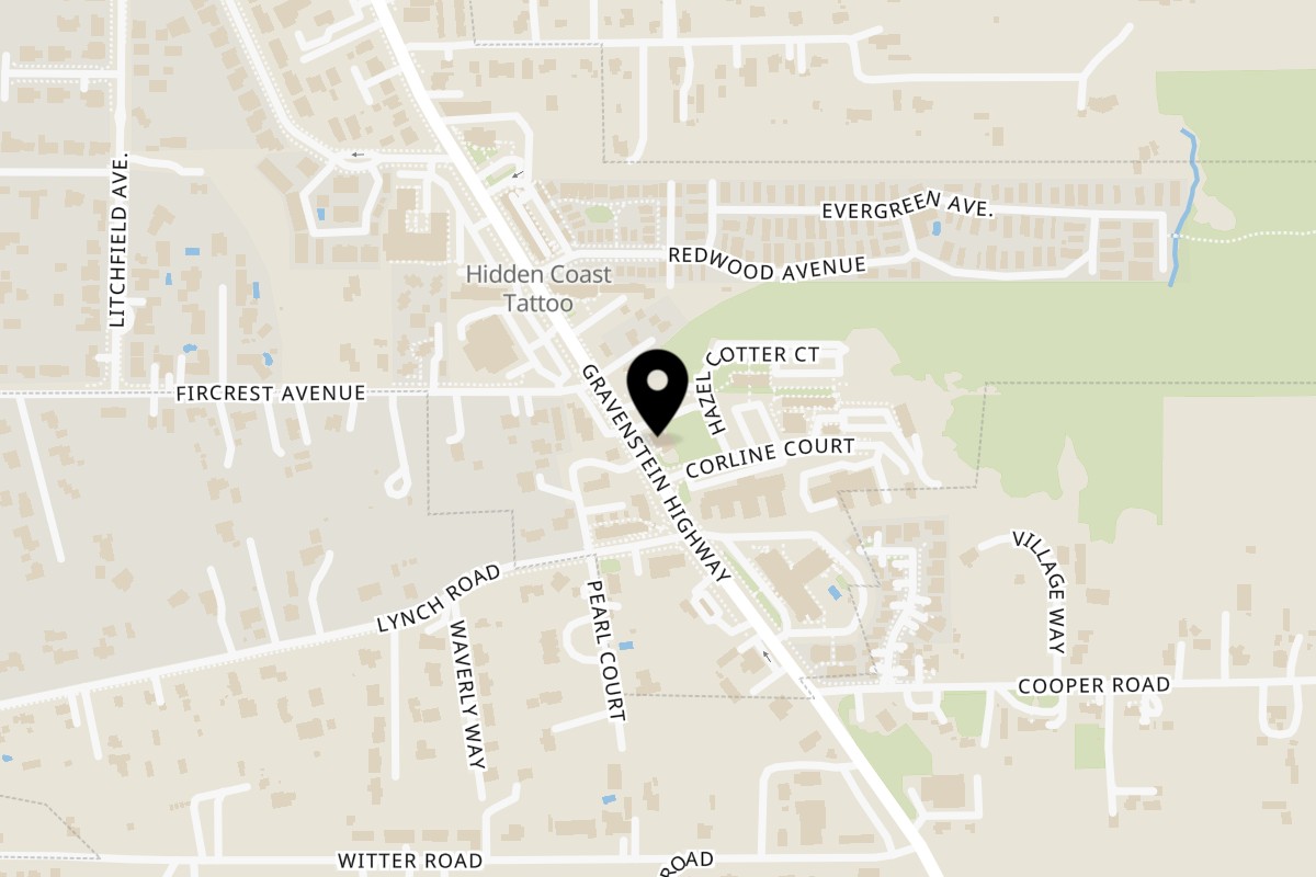 Map showing the location of El Coronel Mexican Restaurant on 1015 Gravenstein Hwy S in Sebastopol